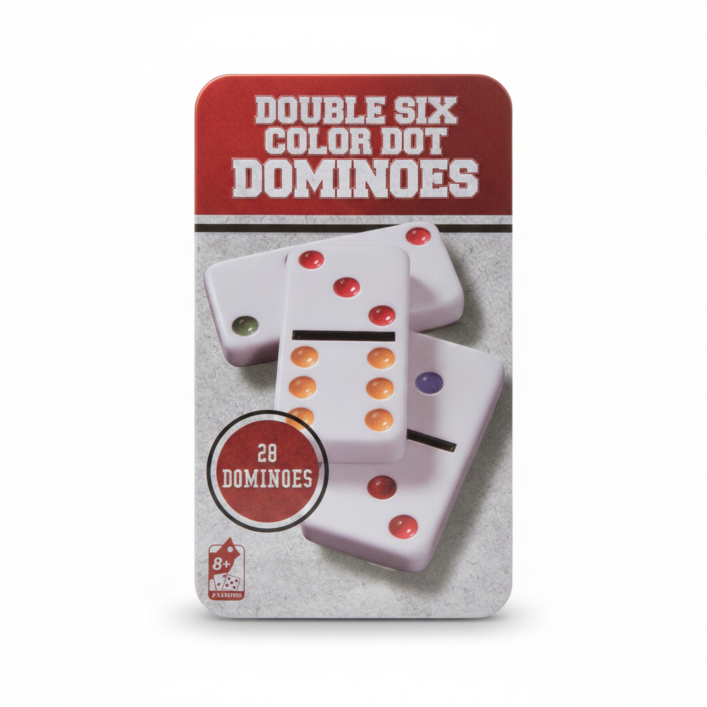 DOUBLE SIX COLOR DOT DOMINOES