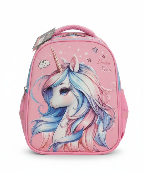 Pink Unicorn Dream Bigger Kids Backpack (Size 17)