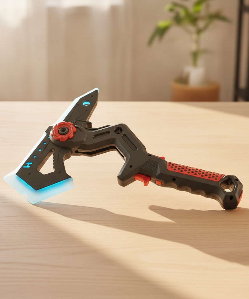 Futuristic Light-Up Toy Axe with Ergonomic Grip