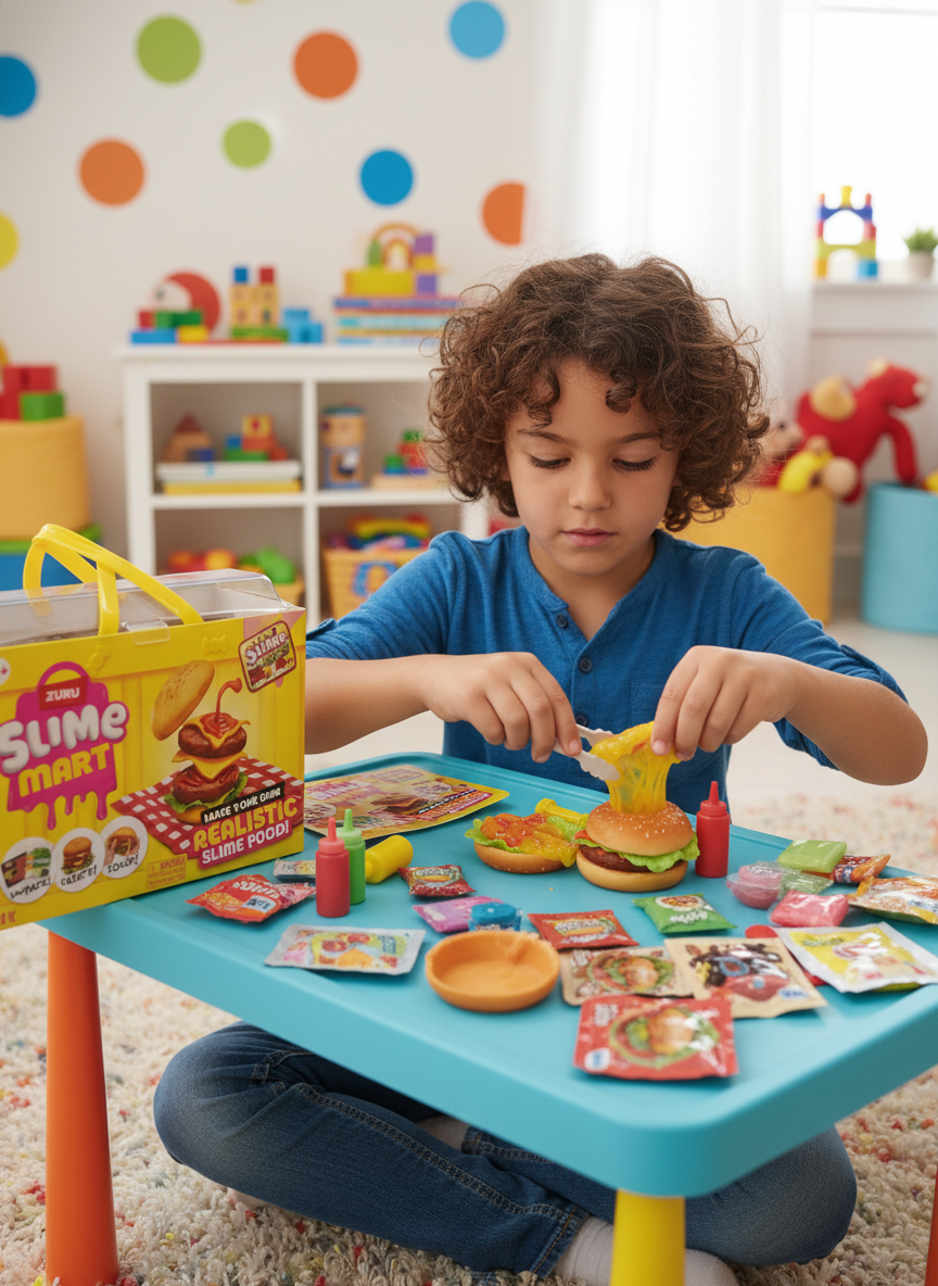 ZURU Slime Mart Realistic Slime Food Burger Kit