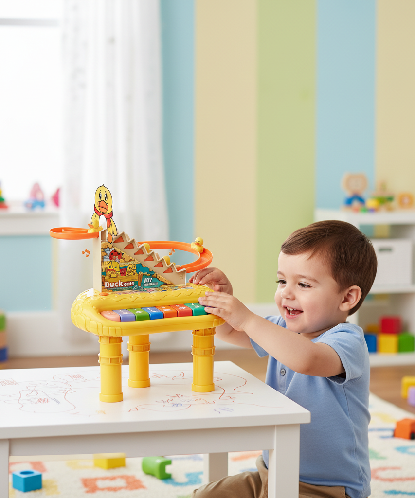 Duck Cute 2in1 Multifunction Electronic Organ with Duck Slide