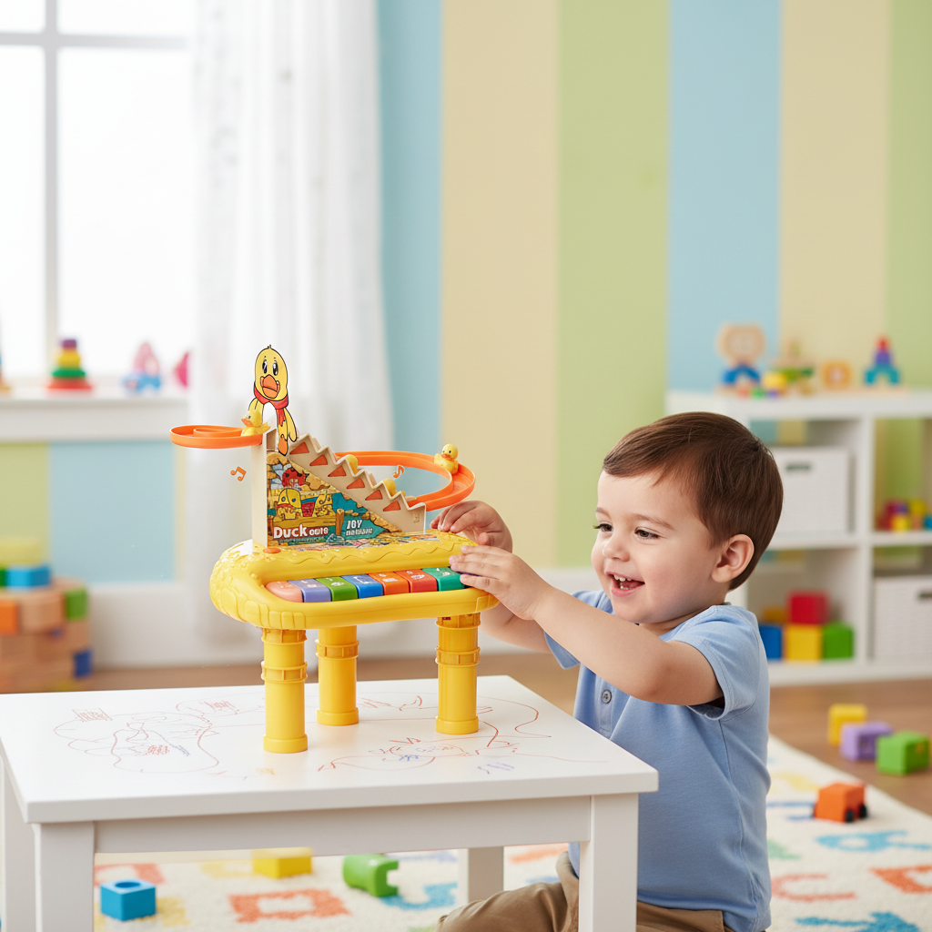 Duck Cute 2in1 Multifunction Electronic Organ with Duck Slide