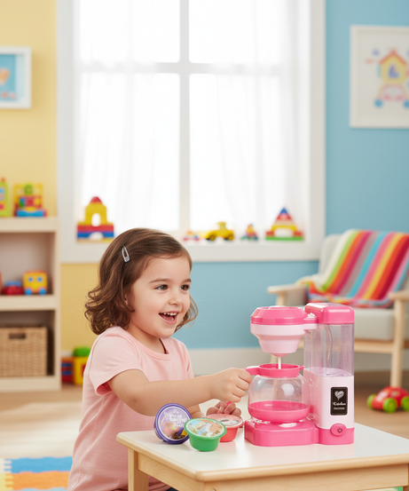 Happy Kitchen Coffee Machine Light Music Flowing Water