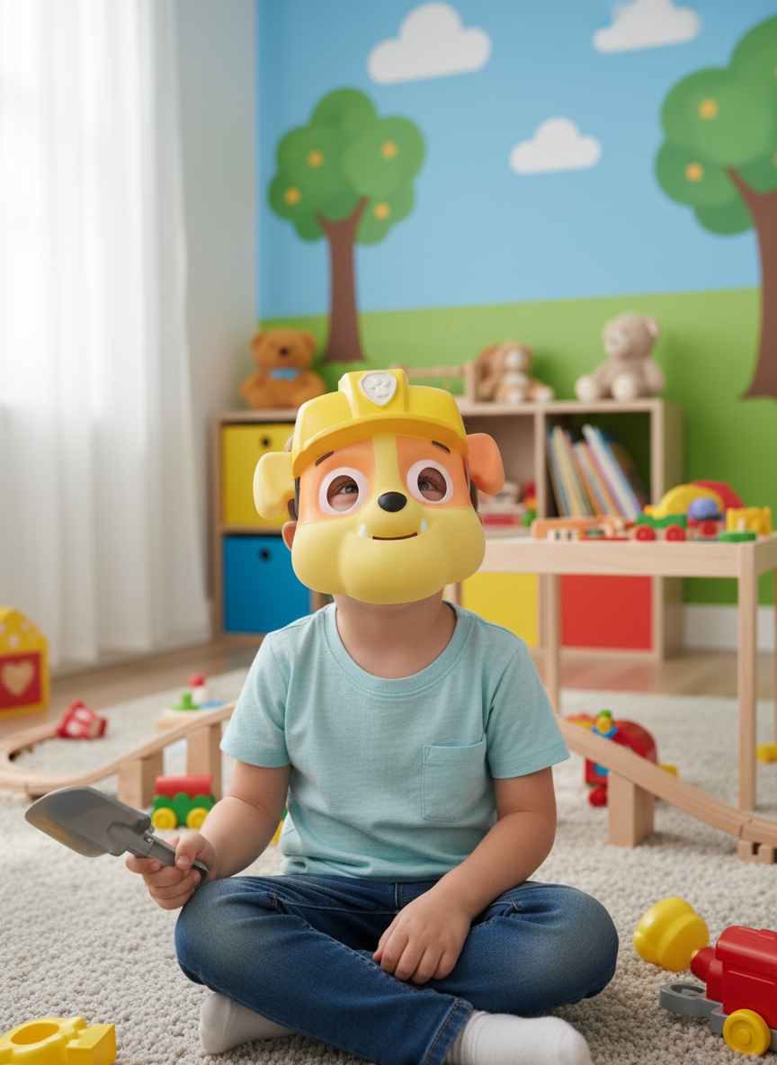 Paw Patrol Rubble Character Mask