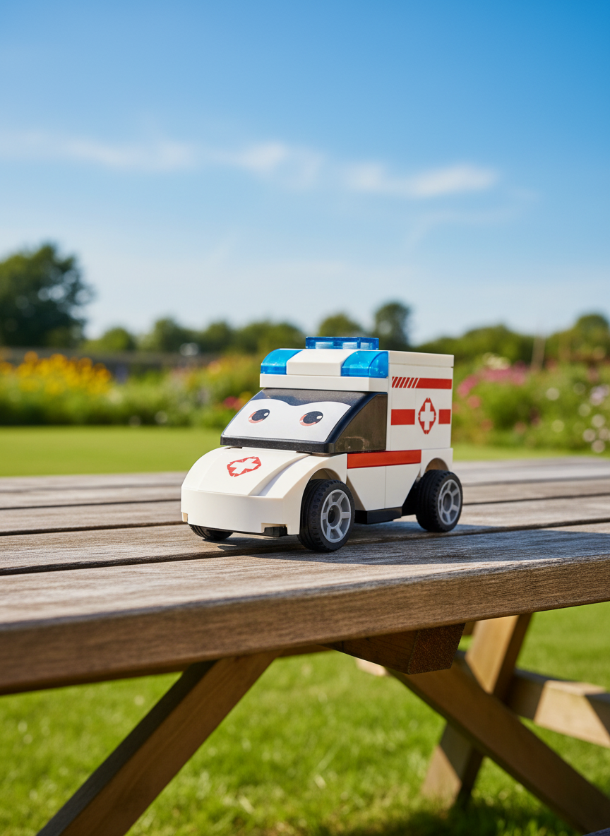 Sluban Power Bricks M38-B1072H Ambulance Building Set