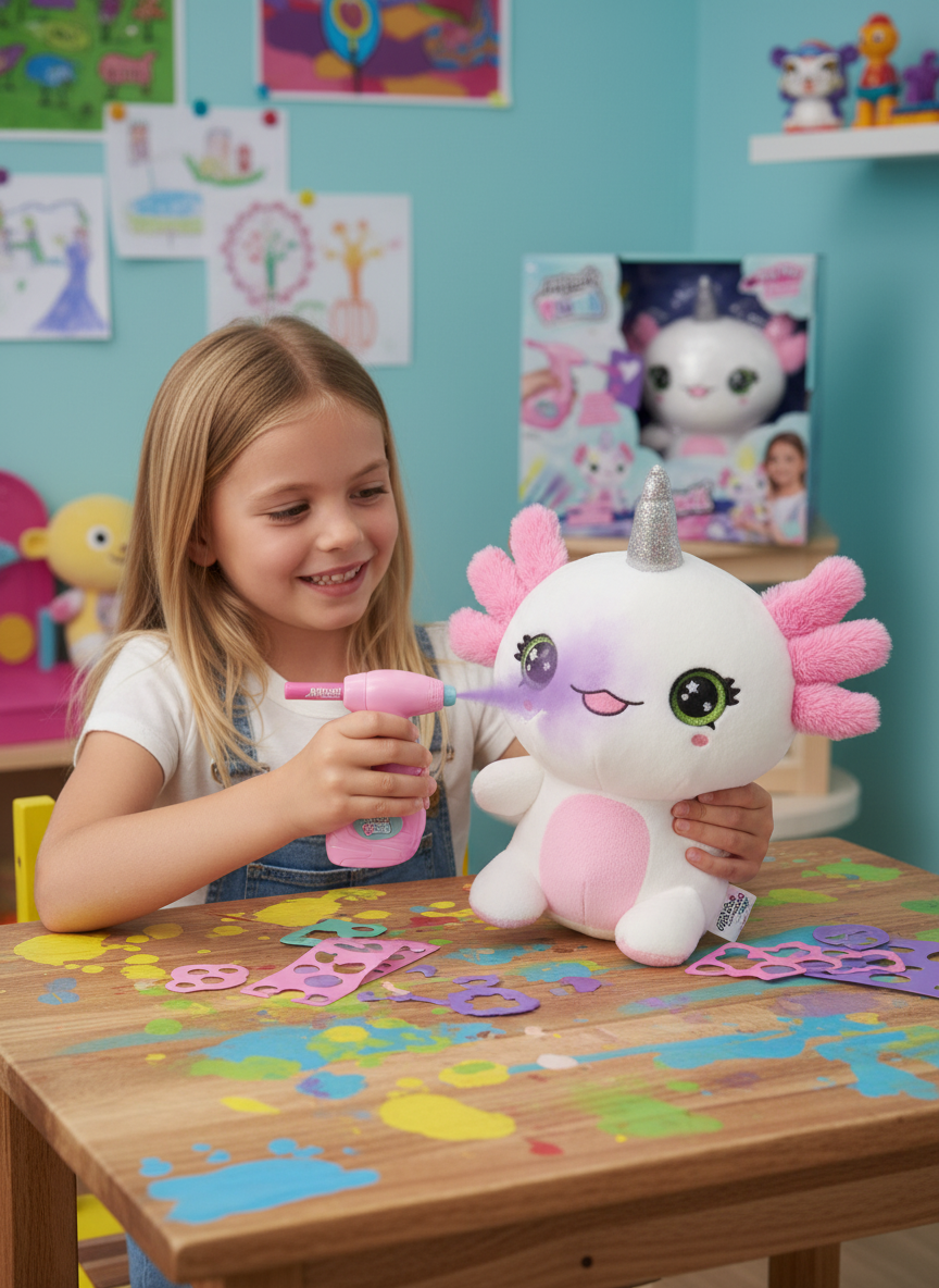 Air brush Plush Axolotl