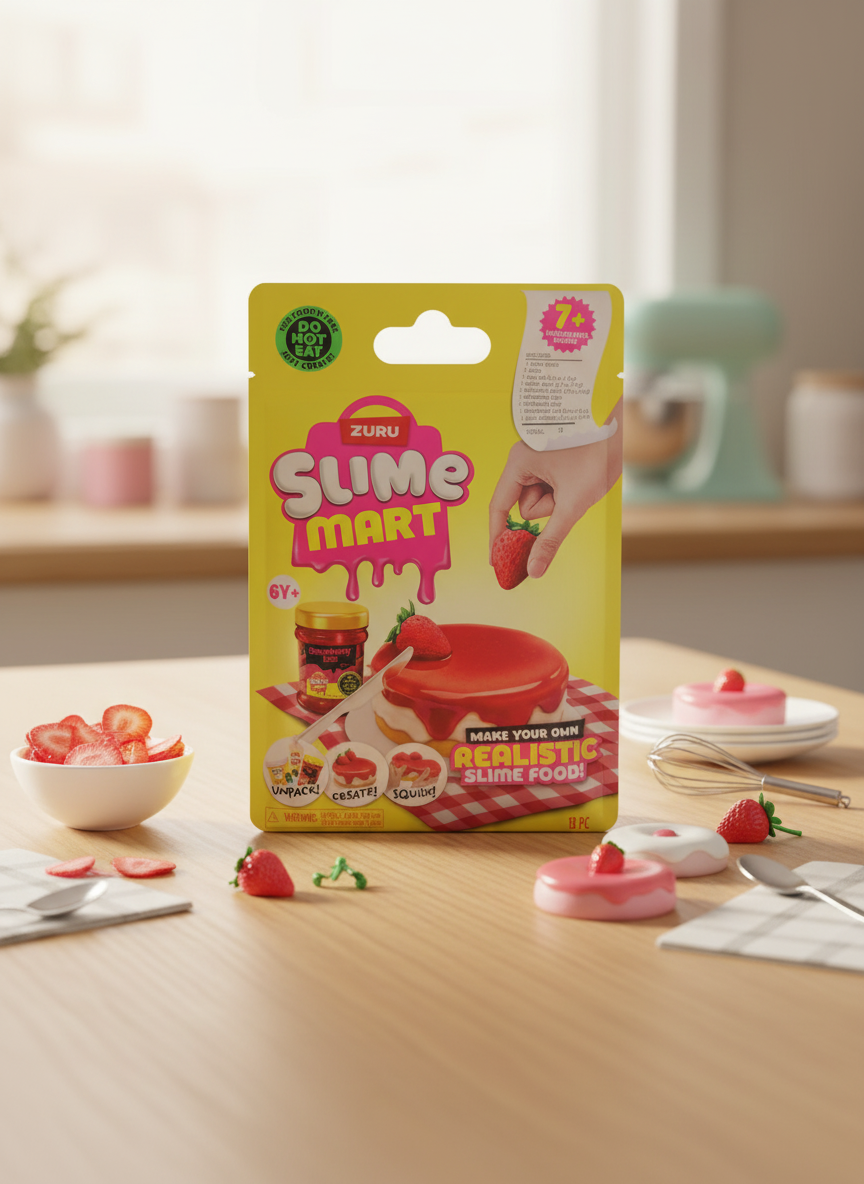 Zuru Slime Mart Small Shopping Bag Strawberry Cheesecake ,Bulk