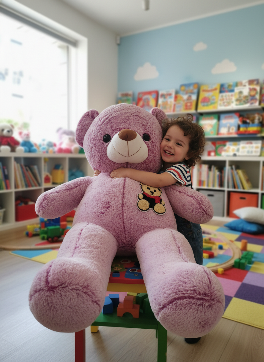Purple Bear Soft Toy 80 CM
