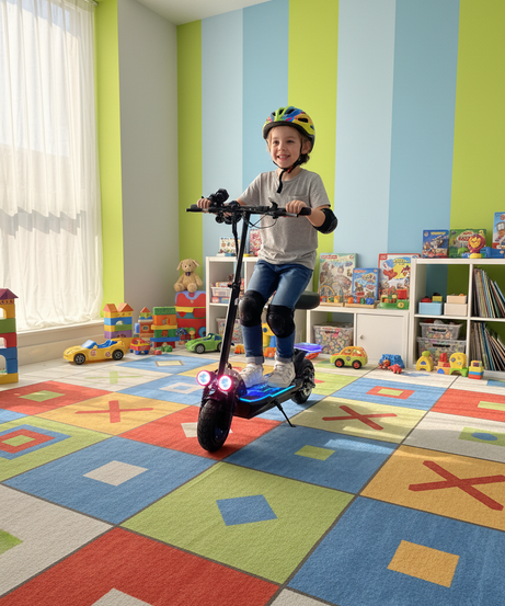 LED Glow Electric Scooter with Seat
