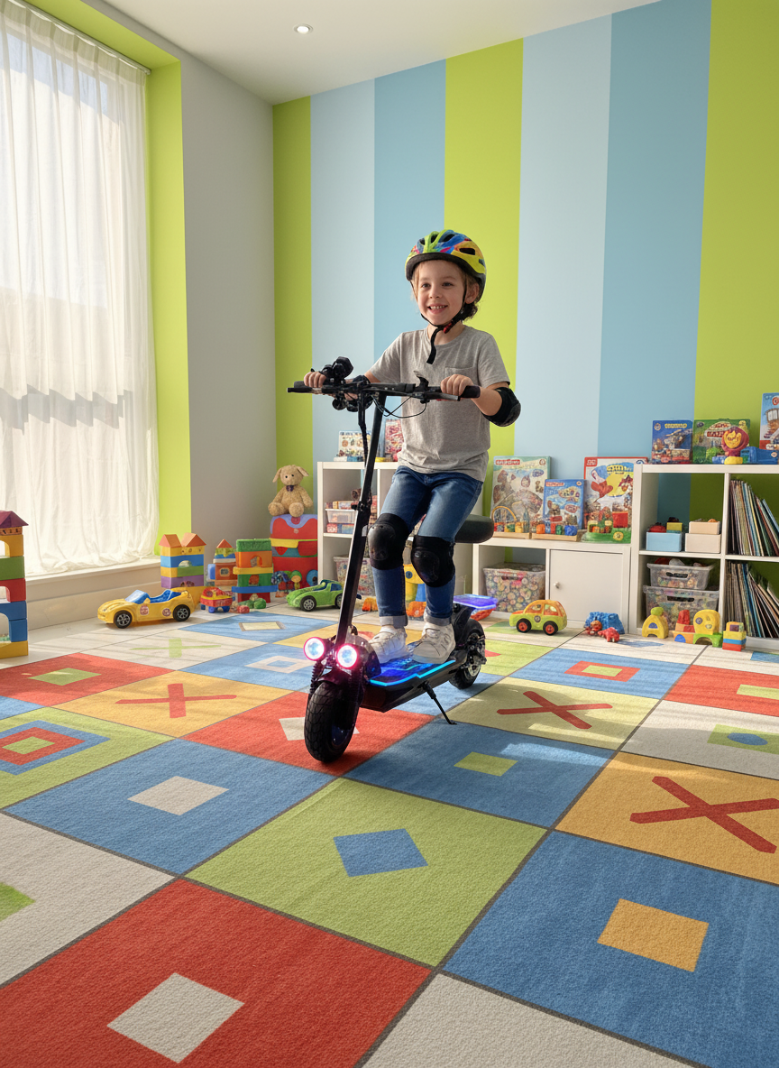 LED Glow Electric Scooter with Seat