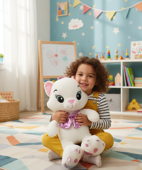White Cat Soft Toy 55CM