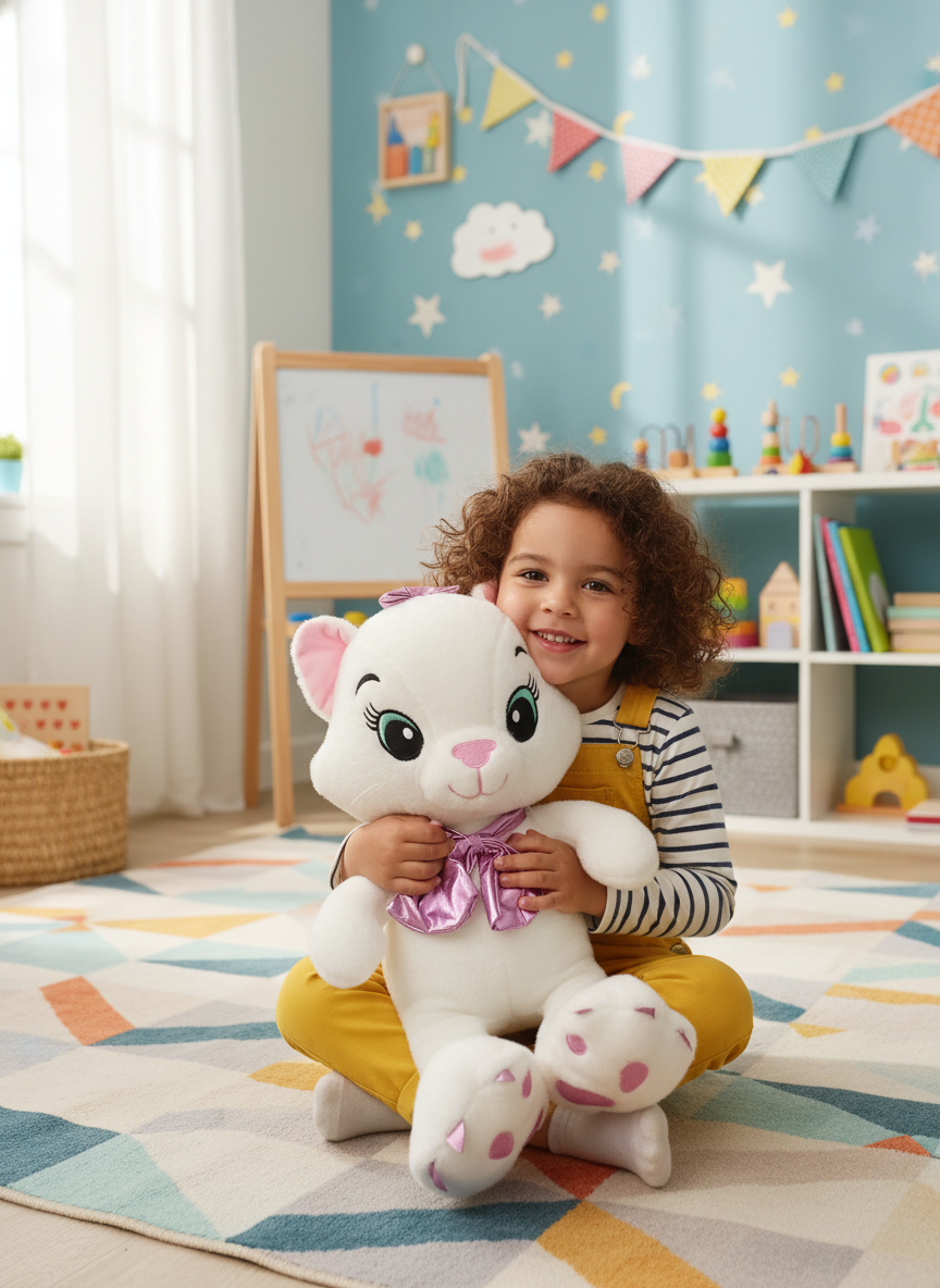White Cat Soft Toy 55CM