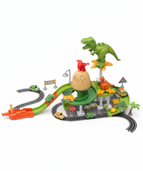 Dinosaur Slide Way Discover World Alloy Pulley Rail Car 54 PCS