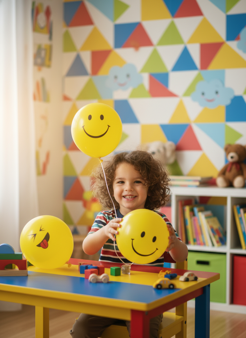 Assorted Emoji Face Balloons Party Pack
