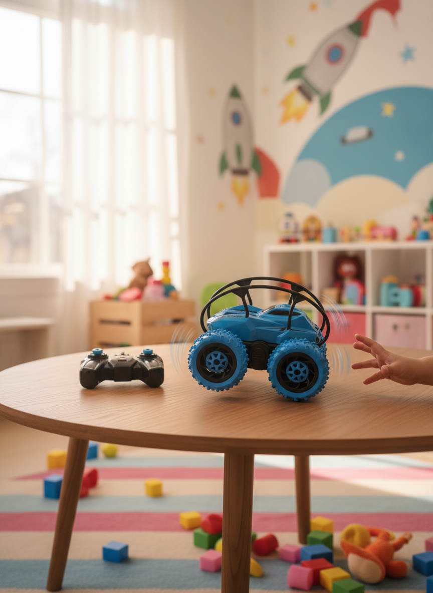 MKB Stunt General Mobilization Four Wheel Stunt Blue Car
