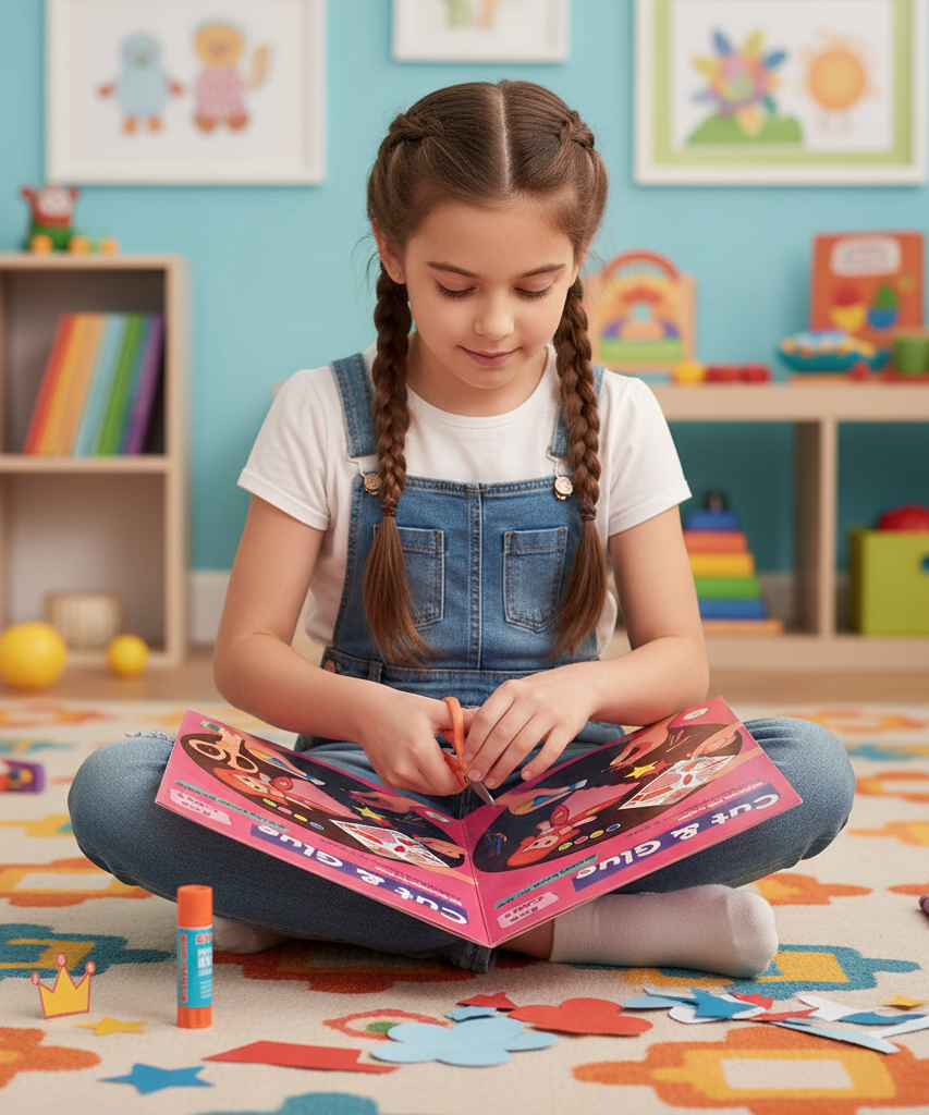 Cut & Glue Activity Book for Girls