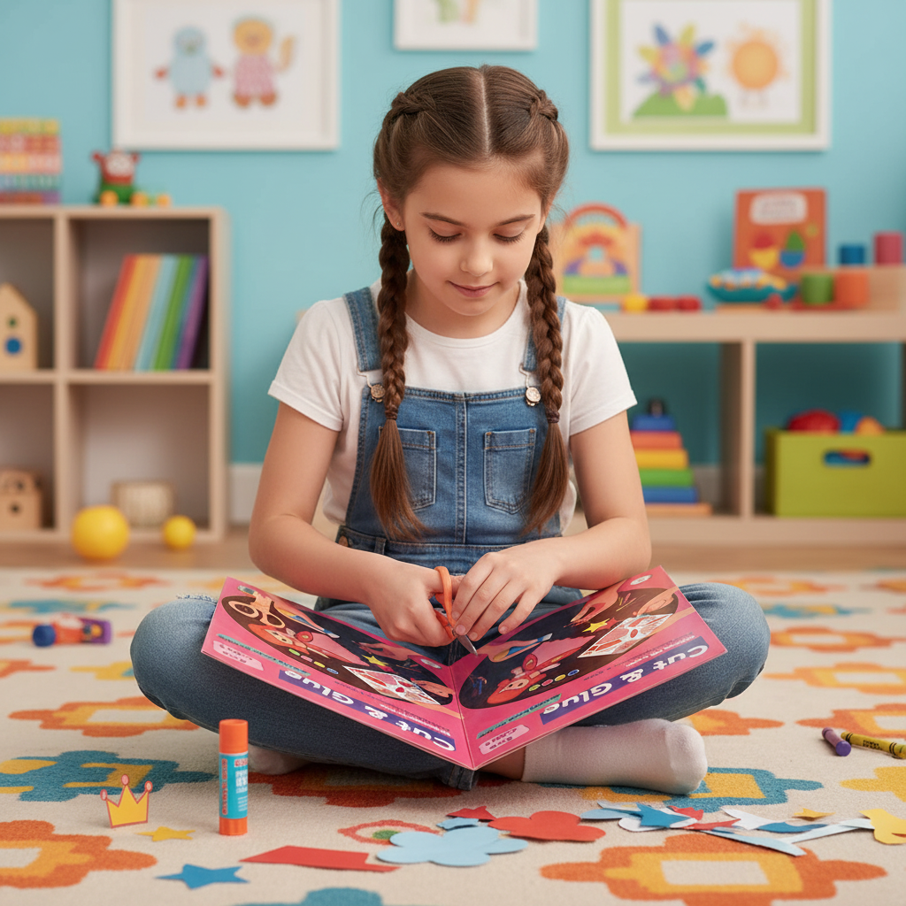 Cut & Glue Activity Book for Girls