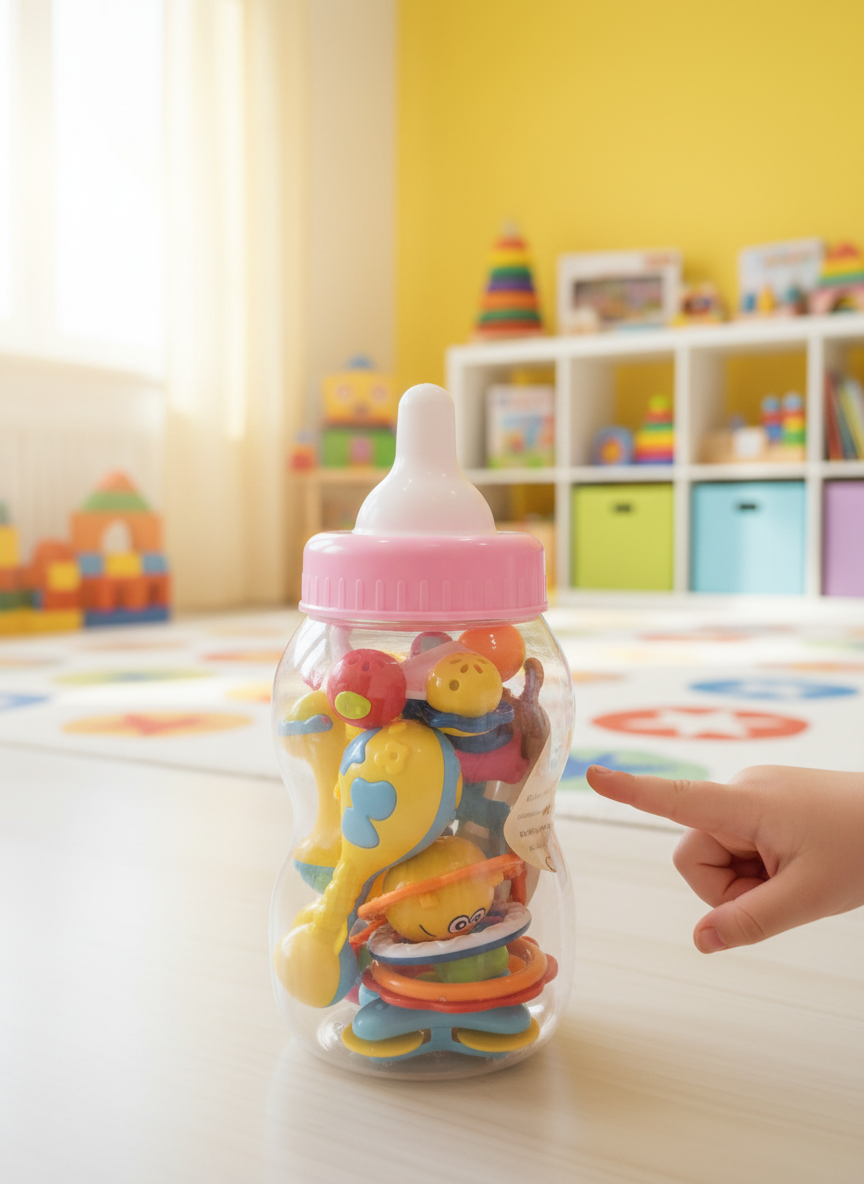 Baby Bottle Love’s Of Rattle Large