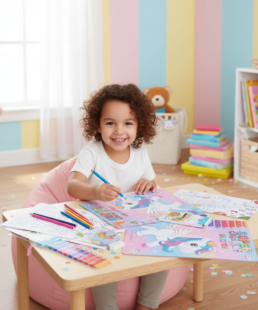 3-in-1 Super Coloring Unicorn Set