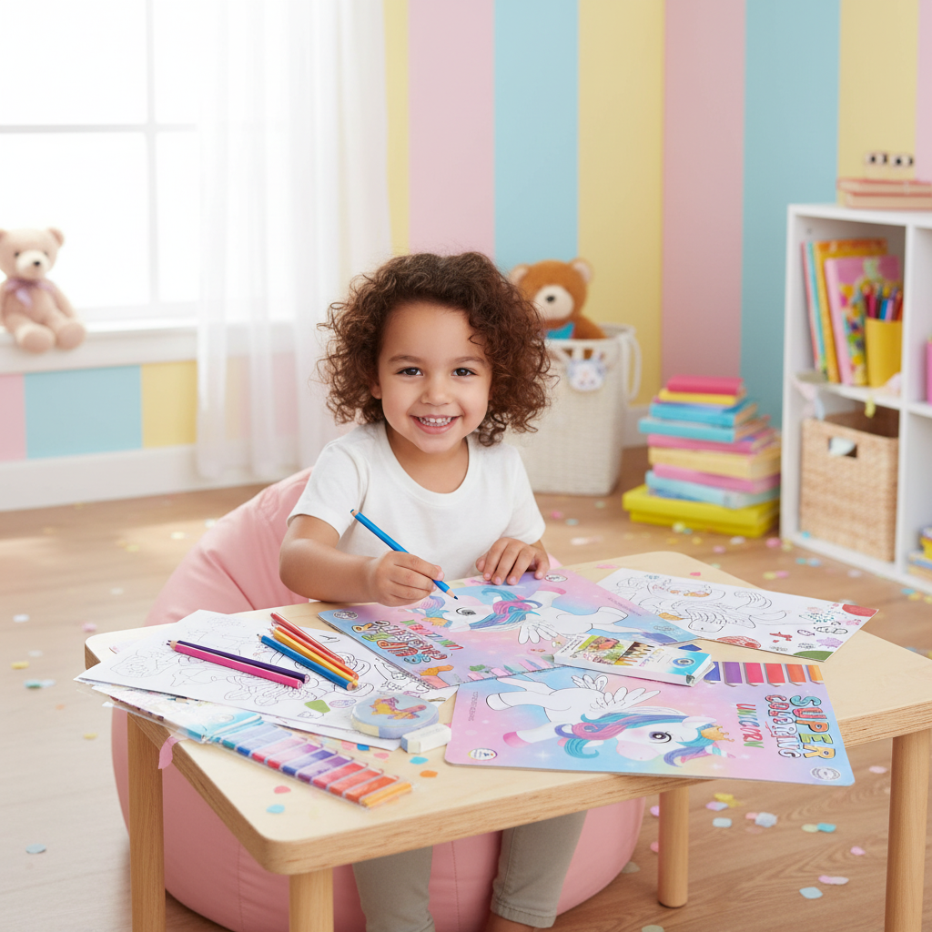 3-in-1 Super Coloring Unicorn Set
