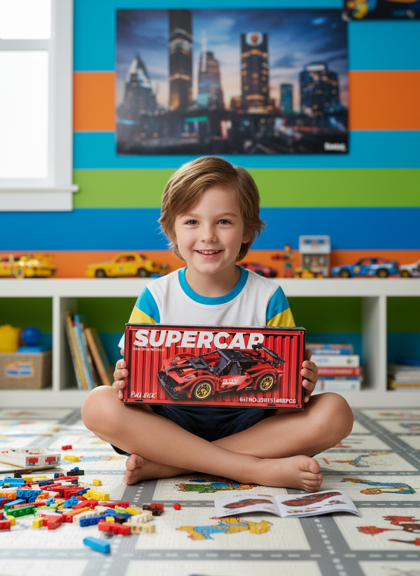 Pull Back Super Car Realistic Models Lego