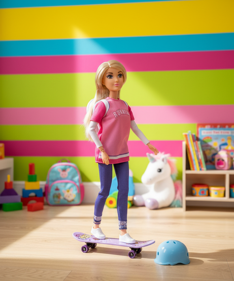 Anlily Collection Skateboard Girl Vocation Sports Doll