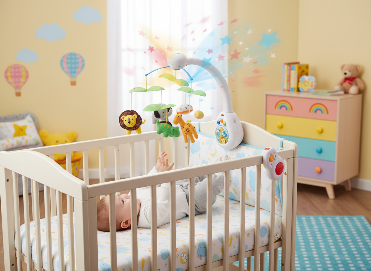 2 In 1 Remote Control Baby Musical Mobile