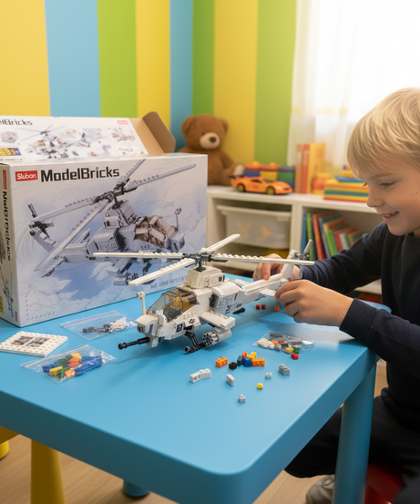 Model Bricks Helicopter 482 PCS Lego