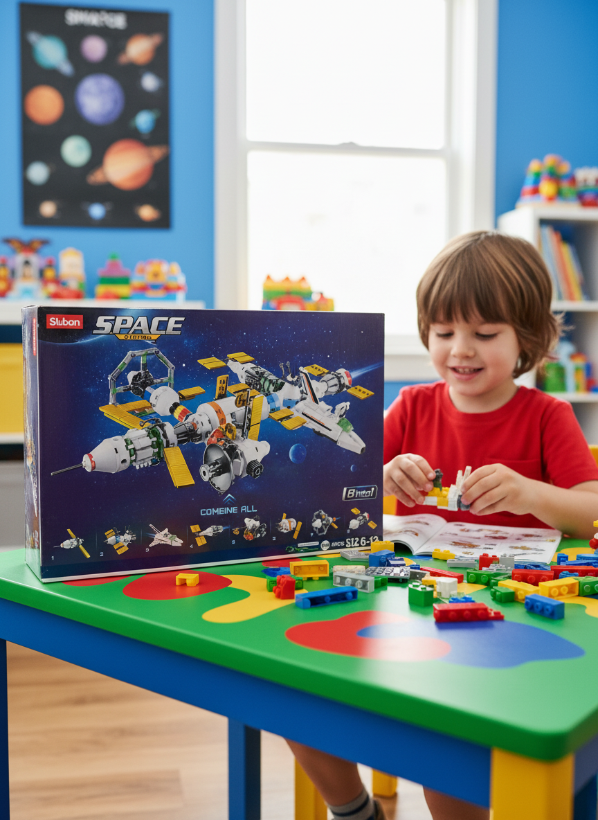 Space Station 8 Into 1 512 PCS