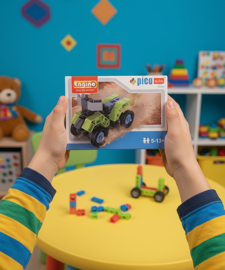 Engino Play To Invent Pico Builds Beach Buggy Snap Fit System