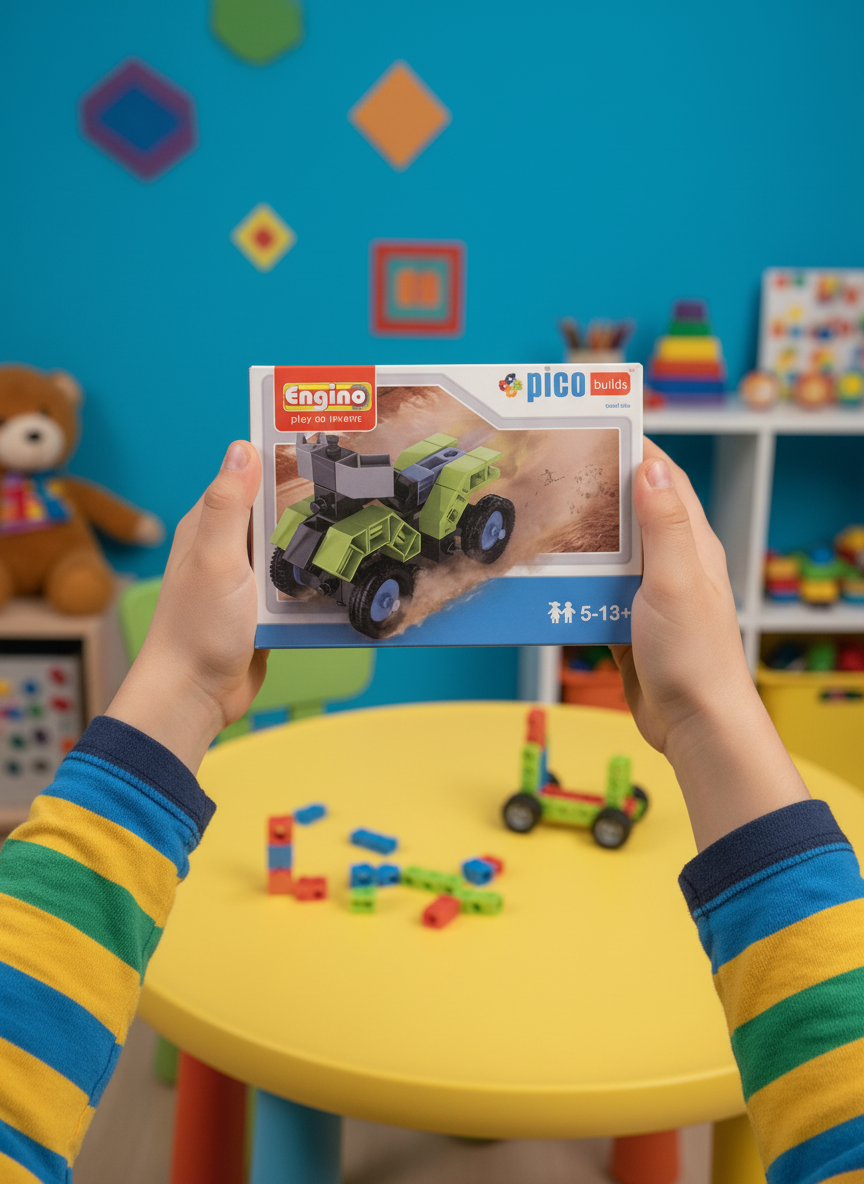 Engino Play To Invent Pico Builds Beach Buggy Snap Fit System