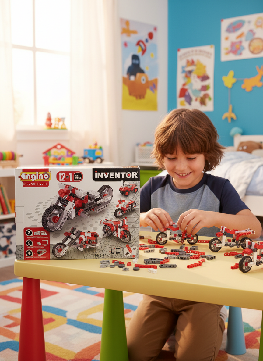 Inventor Engino Play To Invent 12-In-1 Bikes Models