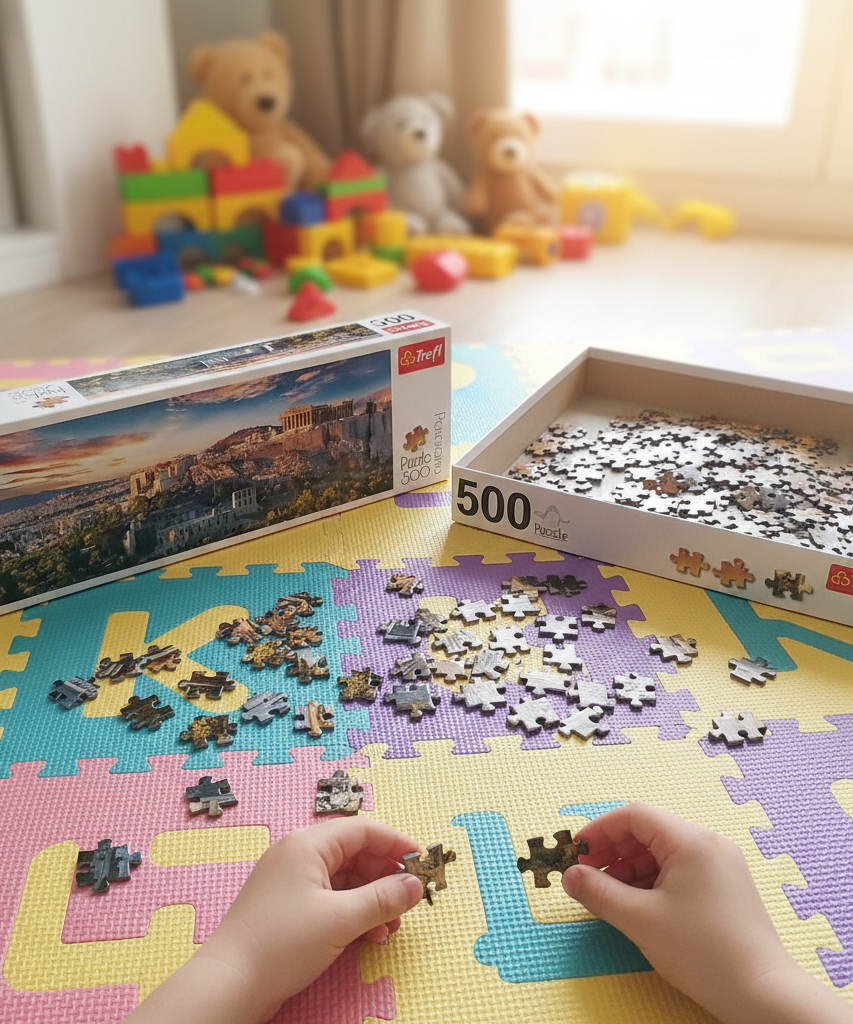 Trefl Panorama Puzzle 500: Acropolis at Sunset
