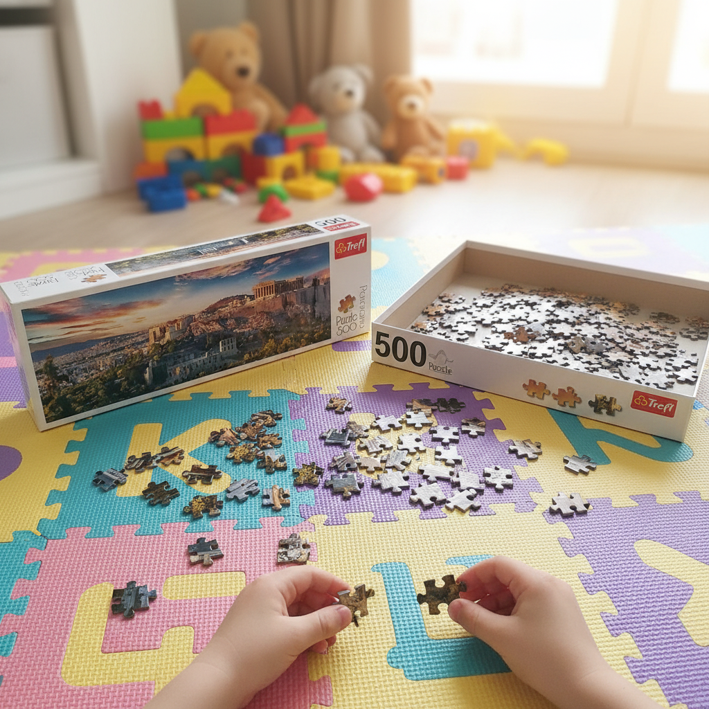 Trefl Panorama Puzzle 500: Acropolis at Sunset
