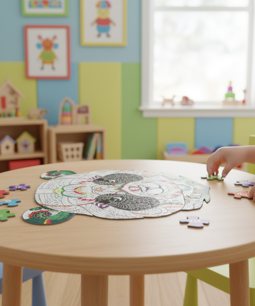 Fluffy Bear. Coloring Puzzle - Panda (60 Pieces)