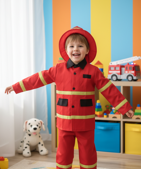 Kids Firefighter Costume Play Set