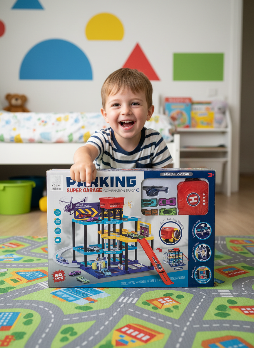 Parking Super Garage Combination Track 64 PCS