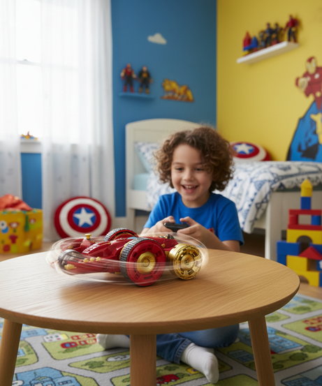 Marvel Avengers Stunt 6in1 5 Rounds Stunt 360 Spins Double-Side Car