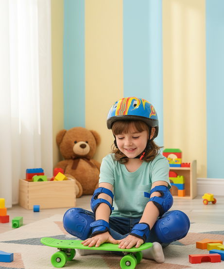 Helmet With Feet And Hand Protection-Blue