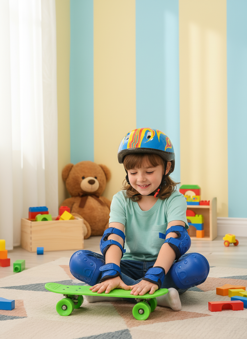Helmet With Feet And Hand Protection-Blue