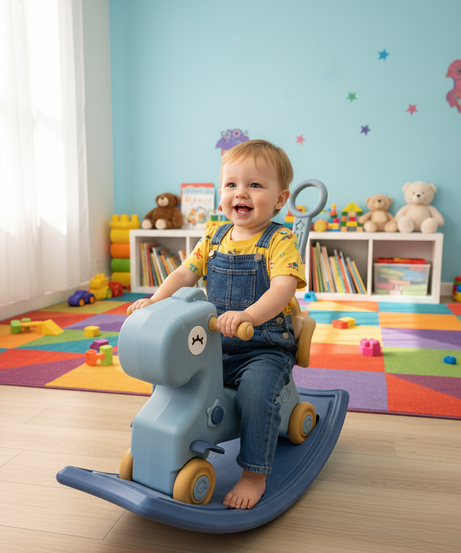 Hand Pushing Rocking Horse 2 In 1