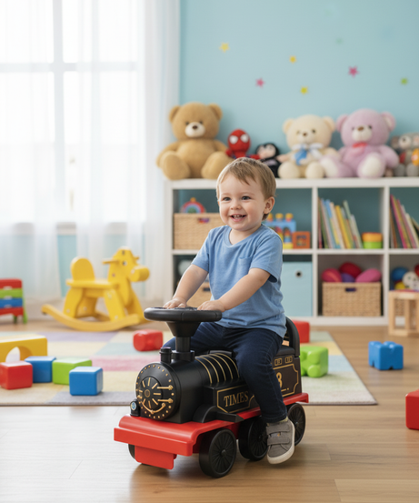 Retro Opening Children Train Discovery