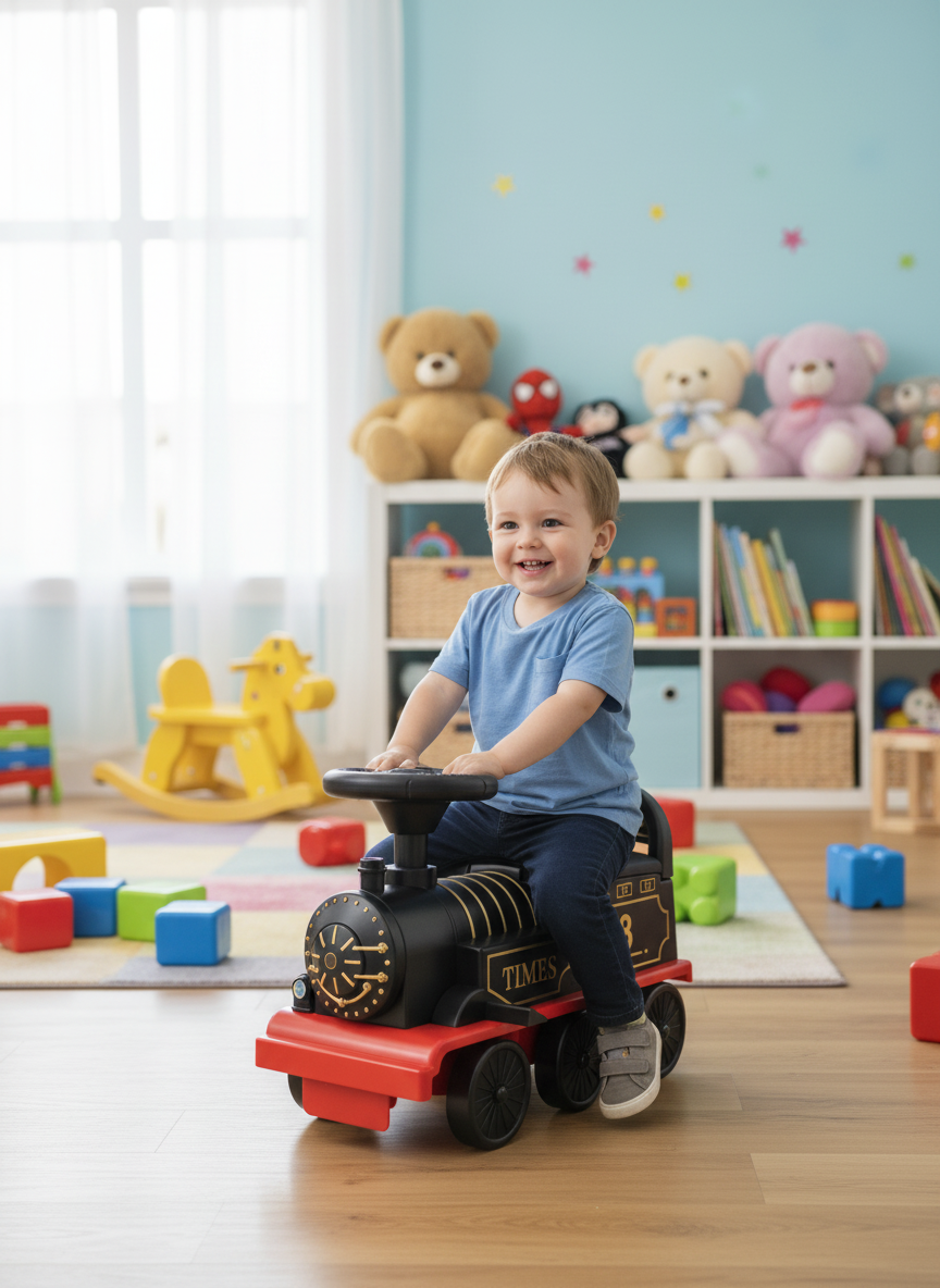 Retro Opening Children Train Discovery
