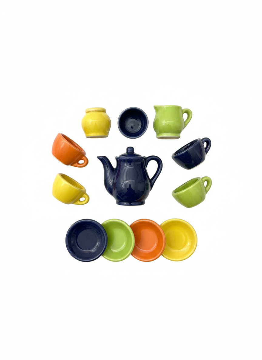 Tea Set Ceramic Lovely And Funny 13 PCS