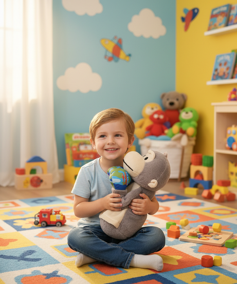 Monkey Doll Baby's Good Partner Soothing Music And Comfortable Fabrics