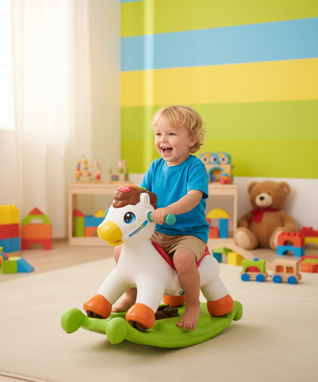 2-In-1 Rocking And Ride On A Horse 18-96 Months 3 Ways To Play