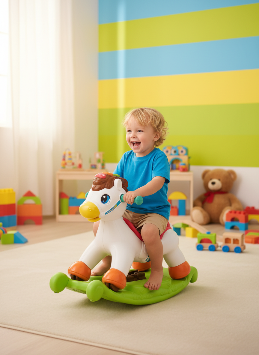 2-In-1 Rocking And Ride On A Horse 18-96 Months 3 Ways To Play