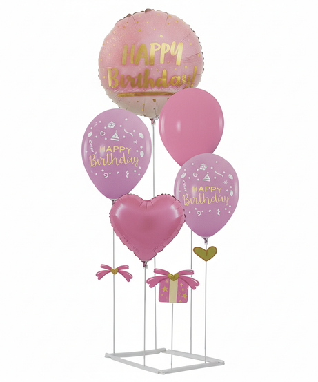 XIN DI Happy Birthday Blue Balloon Decoration Set with Stand