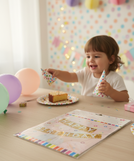 Gold Foil Happy Birthday Banner For Party Decoration
