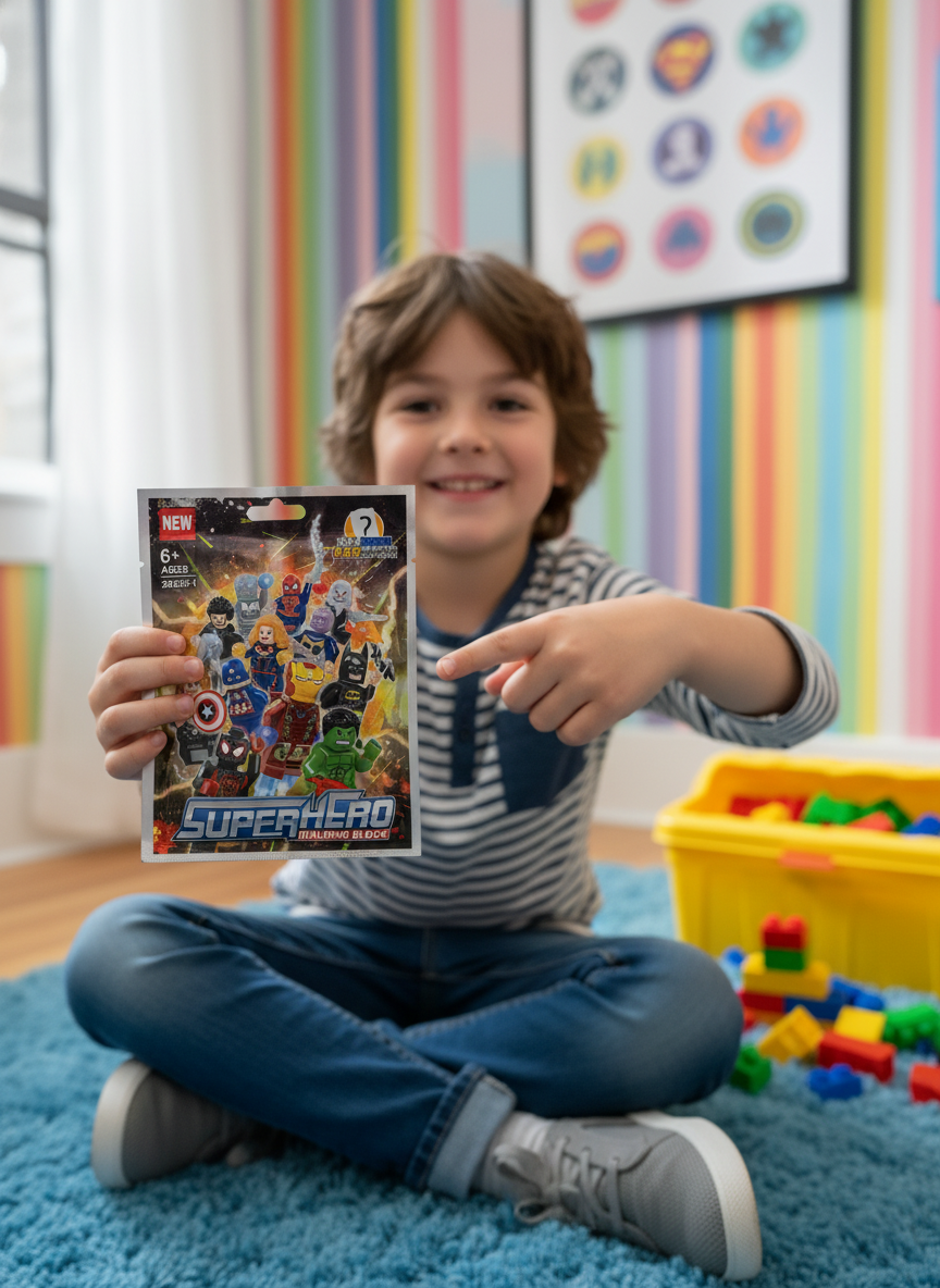 Superhero Building Block Mystery Pack